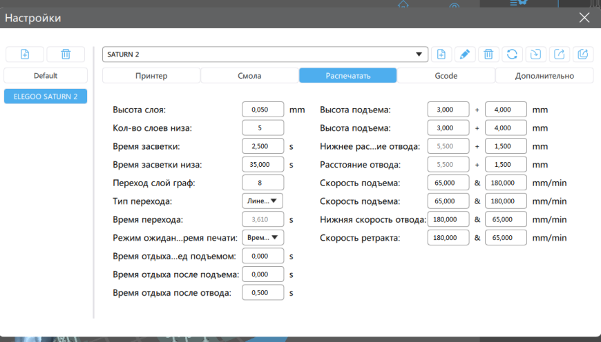 Проблемы с печатью Elegoo Saturn 2