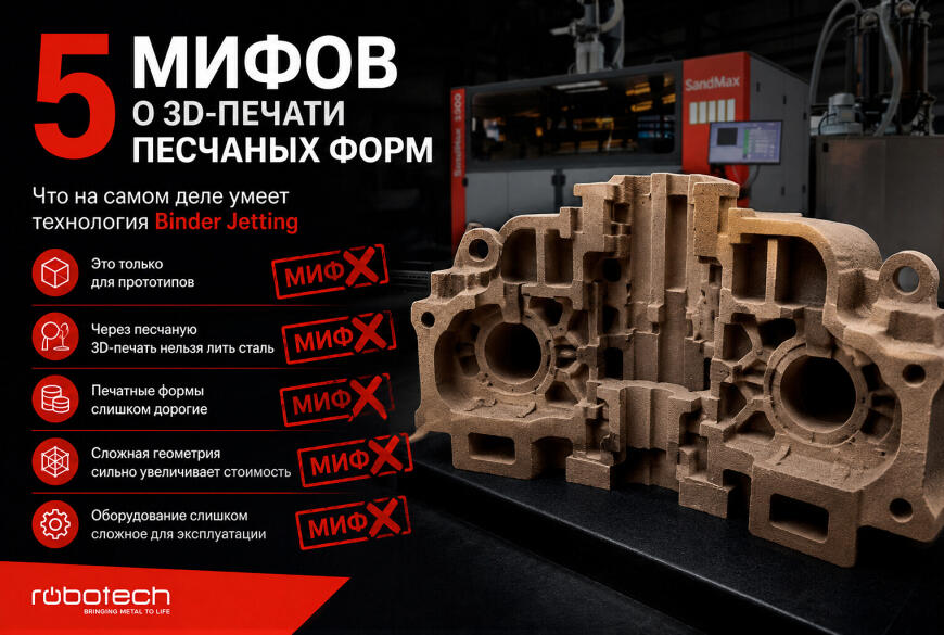 5 мифов о 3D-печати песчаных форм