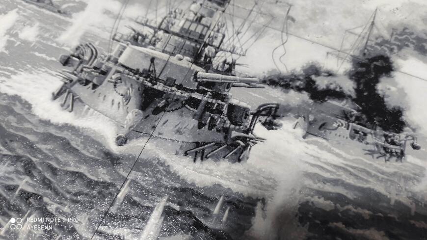 HueForge картина Цусимское сражение HueForge картина Цусимское сражение