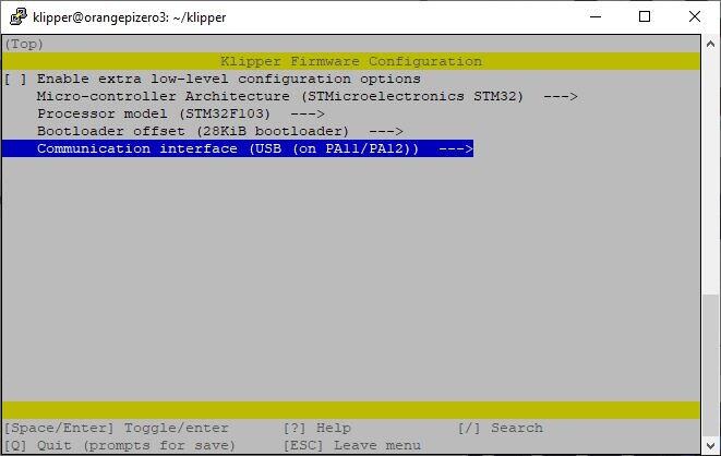 Установка Klipper на Orange Pi Zero 3 + Ender 3 (armbian)