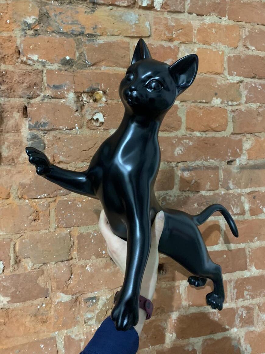 Художественная 3D-печать и покраска арт-объекта в виде кошки