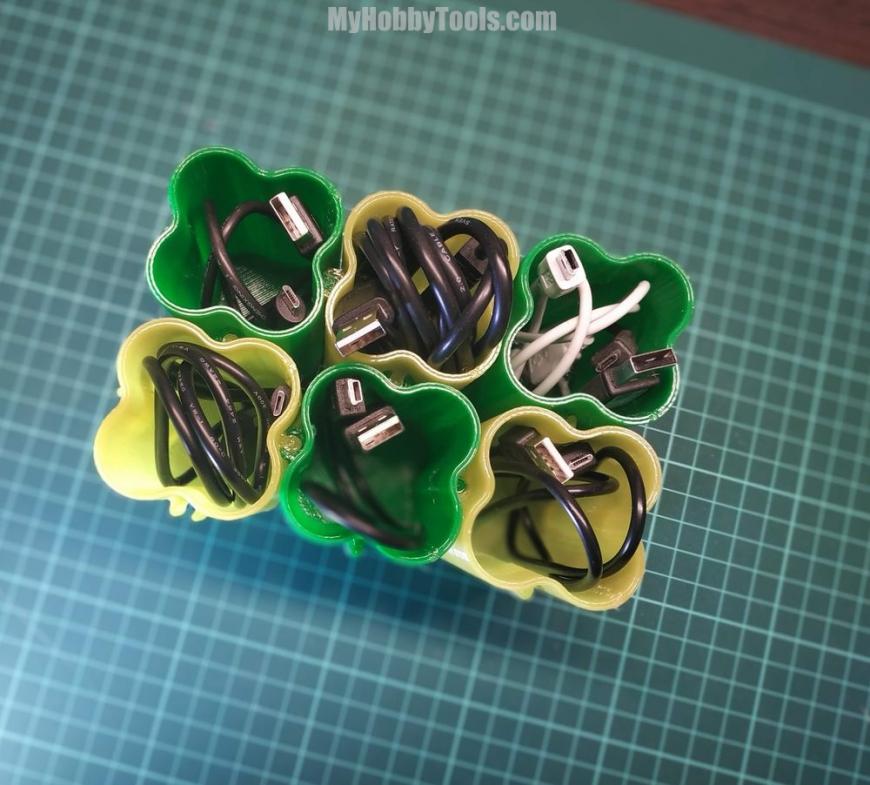 Коробка-пазл для USB кабелей на 3D принтере