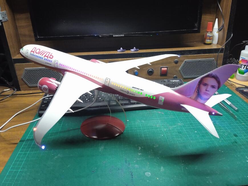 BOEING 787 – большая модель авиалайнера для печати на 3D принтере