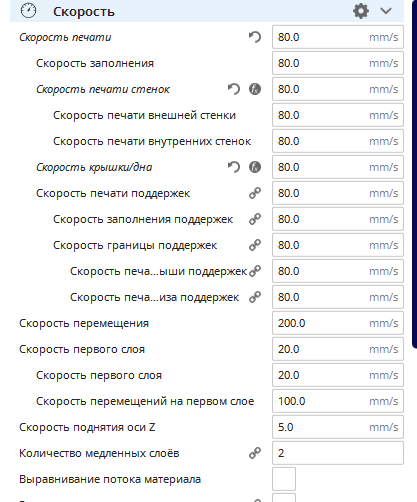 Проблема при печати стенок