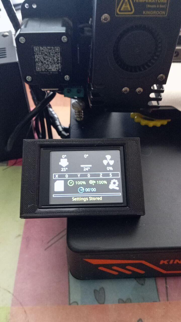 Перенос LCD-дисплея KP3S в напечатанный корпус с поворотом на 90°