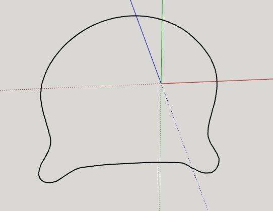 Как выровнять или скруглить контур для ведения в Sketchup?