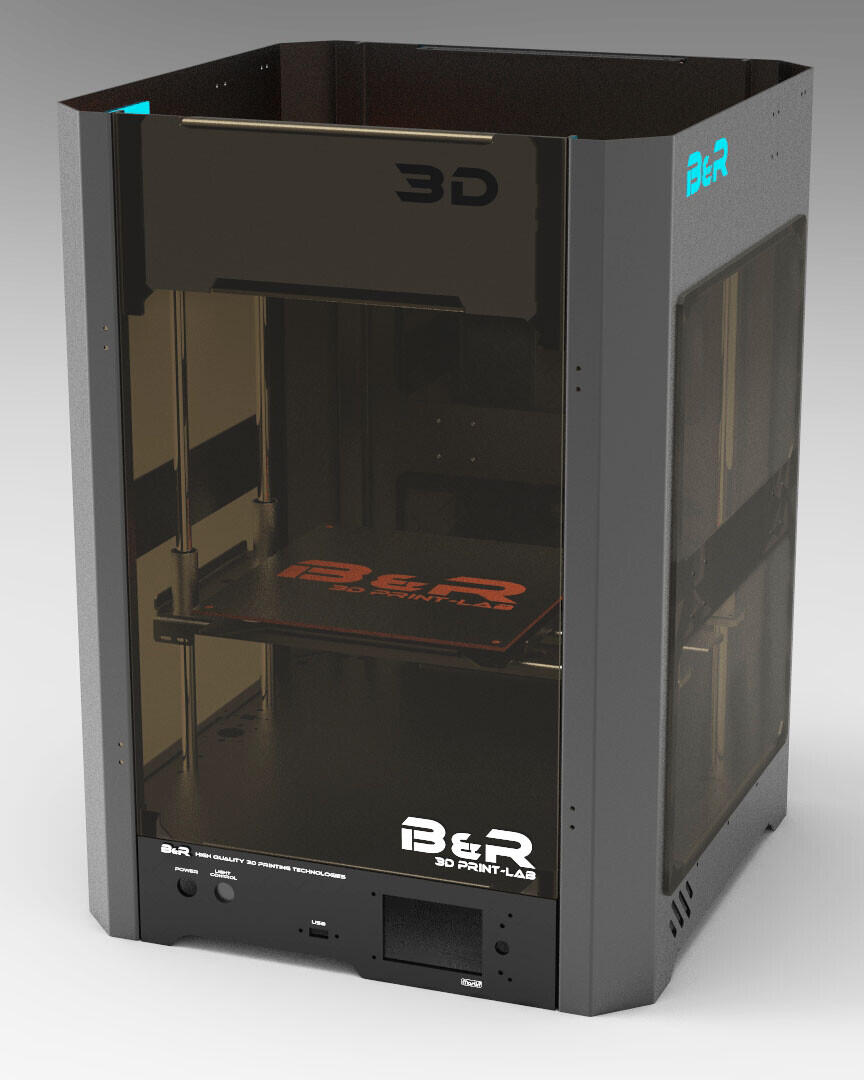Кит набор для сборки 3Д принтера B&R 2525 plus с областью печати 250х250х300мм, что изменилось.