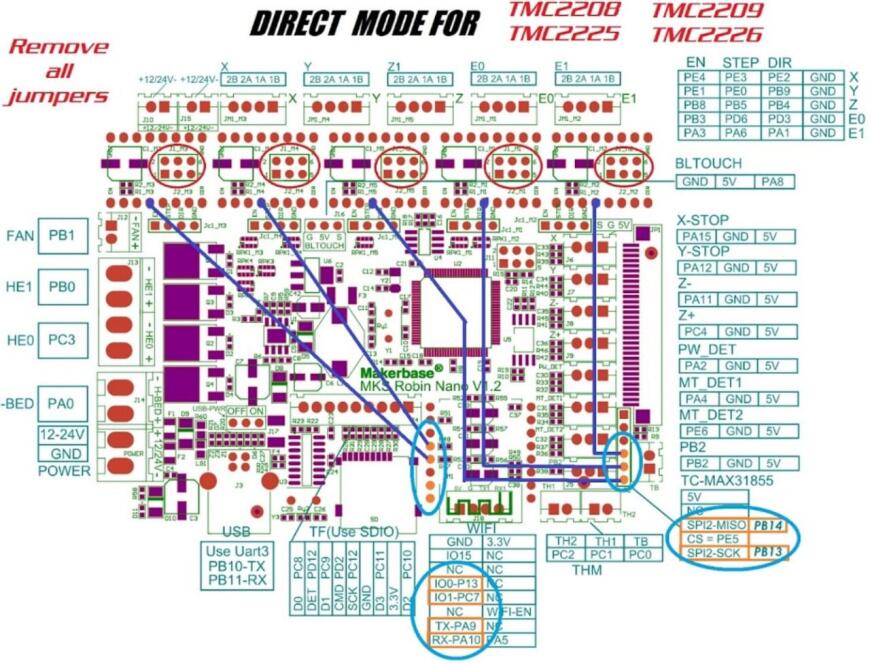 Проблема с переходом на UART на MKS Robin nano v1.2 + 4 x tmc2209