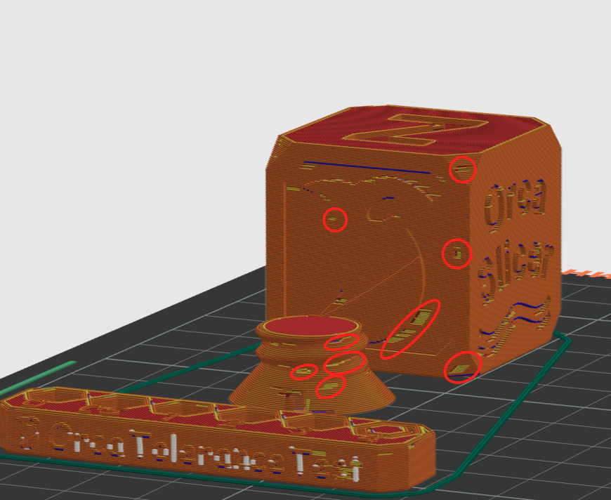 Пропуски в слоях при нарезке в Orca slicer