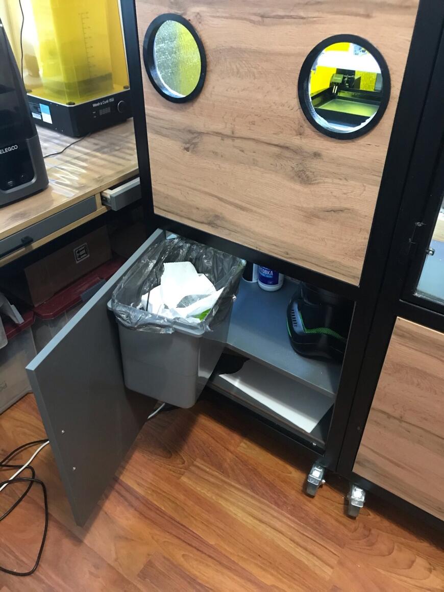Герметичный шкаф с вытяжкой  в стиле лофт для фотополимерной и fdm печати за 1500$