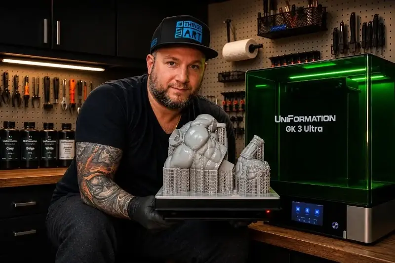 Когда 3D-принтер становится холстом: как художник объединил 3D-печать и традиционное искусство