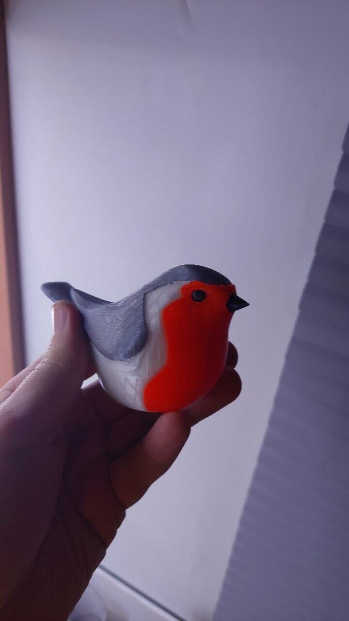 Пазл снегирь