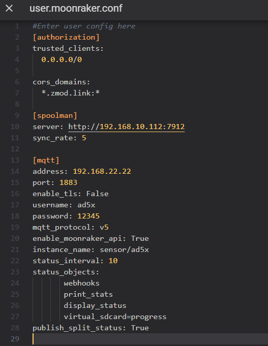 Включаем MQTT нотификацию в Klipper/Moonraker