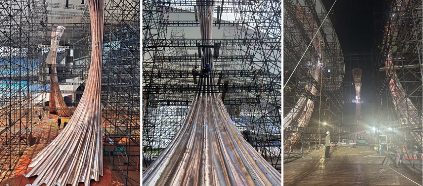 Технологии 3D-печати помогли возвести шестнадцатиметровый монумент Олимпийского огня