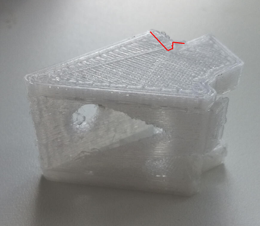 Kossel + Cura не пропечатывает неглубокий вырез на детали