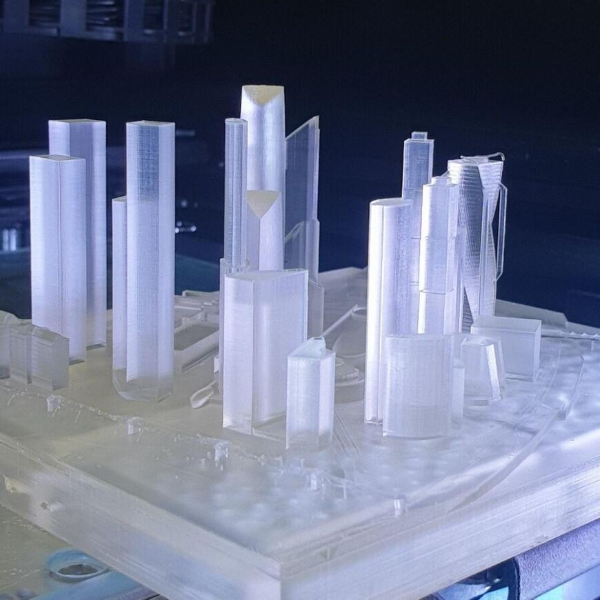 3D-печать макета Москва-Сити