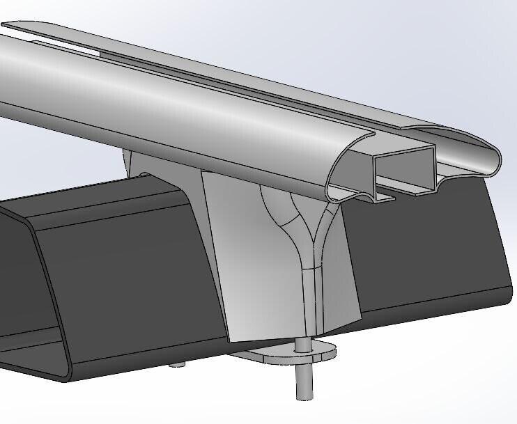 Крепление поперечин на Duster Крепление поперечин на Duster
