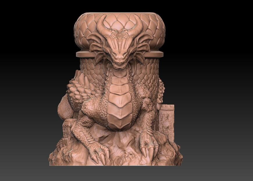3D моделирование дракона для изготовления силиконовой формы.