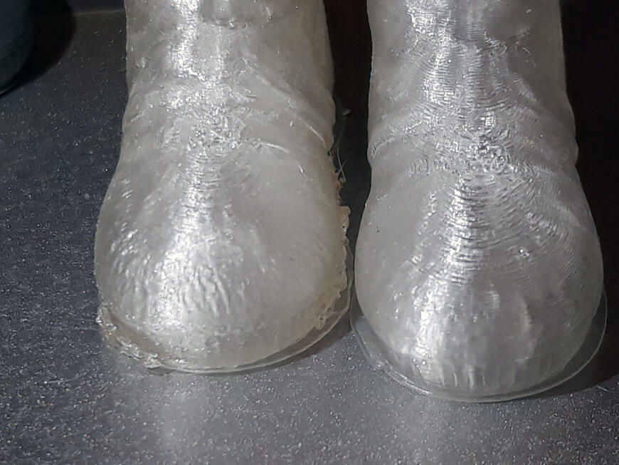 Сапог из PETG высотой слоя 0.05мм. или 50 микрон. + ещё сапоги