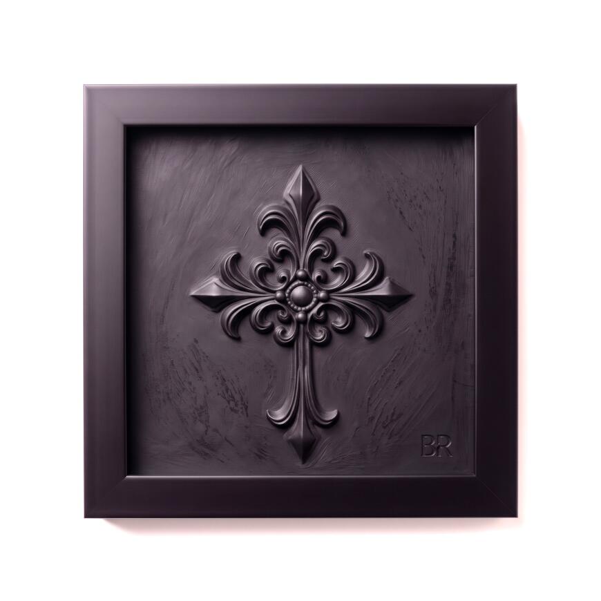 Барельефы Black Relief по мотивам старинных гравюр. Как древние символы попали на стену