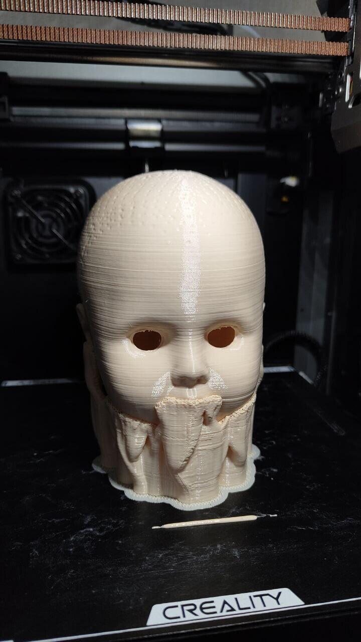 Печать головы куклы из TPU