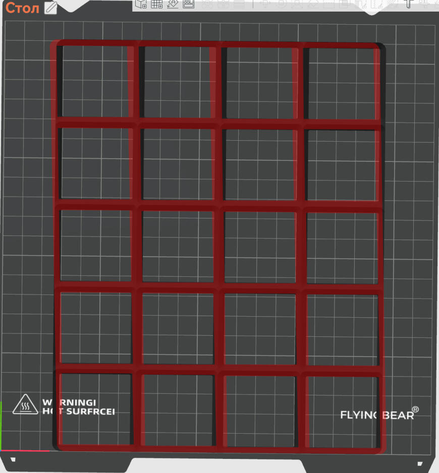 Проблема с печатью, деталь печатается под наклоном в горизонтале
