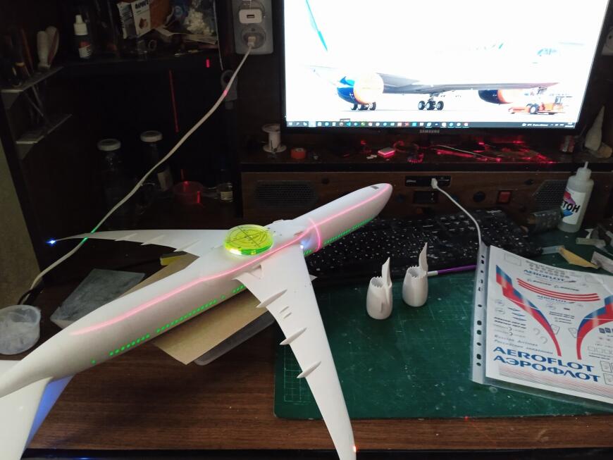 BOEING 787 – большая модель авиалайнера для печати на 3D принтере