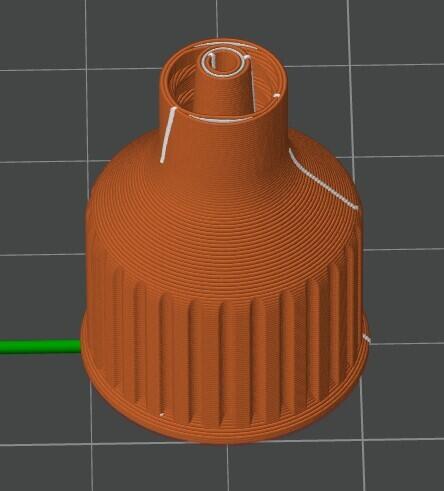 Не пропечатываются насечки на колпачке.