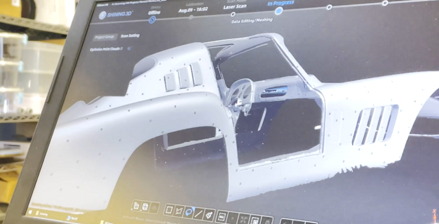 3D-реконструкция гоночного автомобиля Ferrari 1957 года