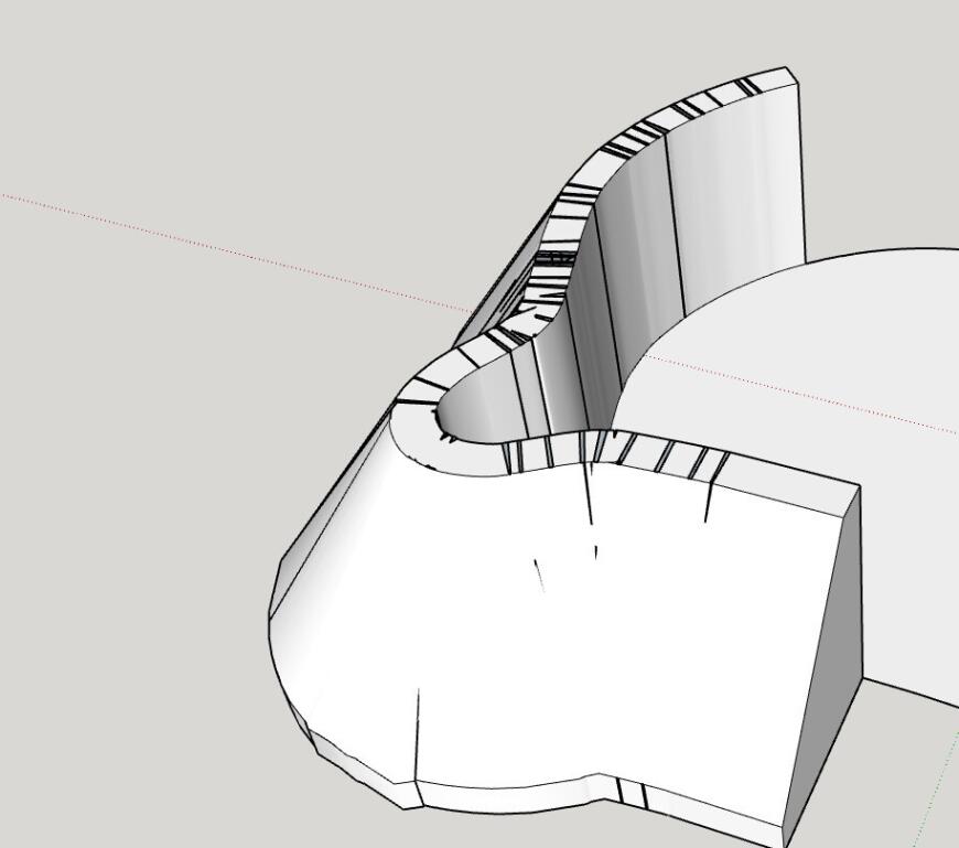 Как выровнять или скруглить контур для ведения в Sketchup?