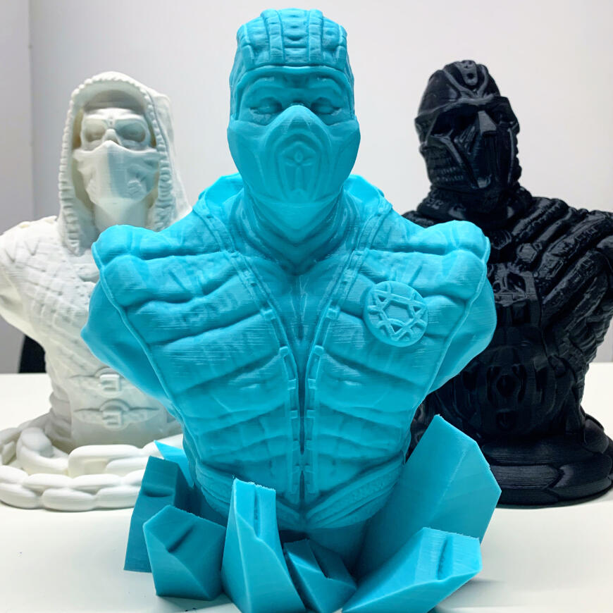 Бюсты персонажей Скорпион, Саб Зиро, Сайракс из Мортал Комбат