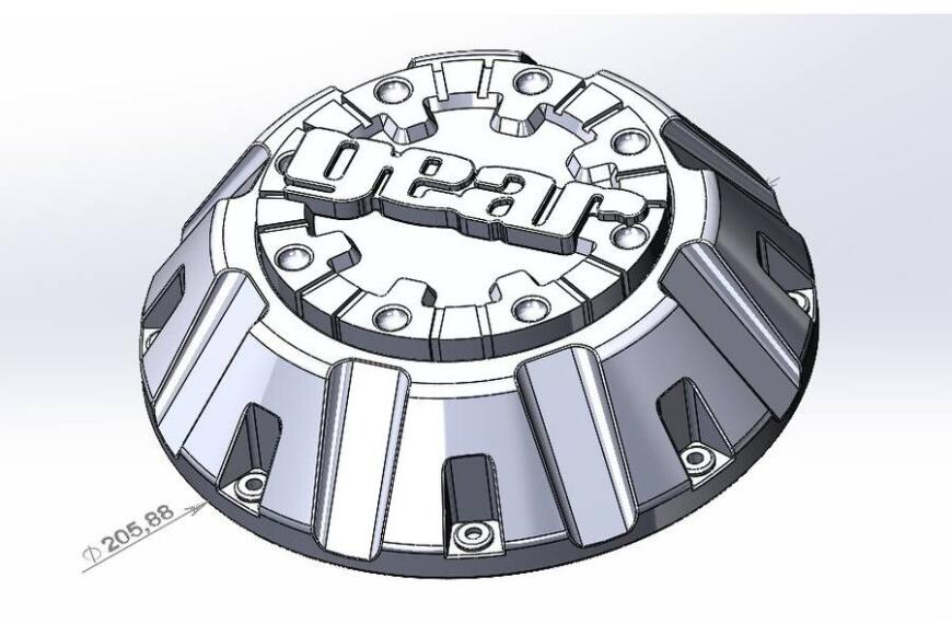 3d моделирование на заказ колпака на диск от авто