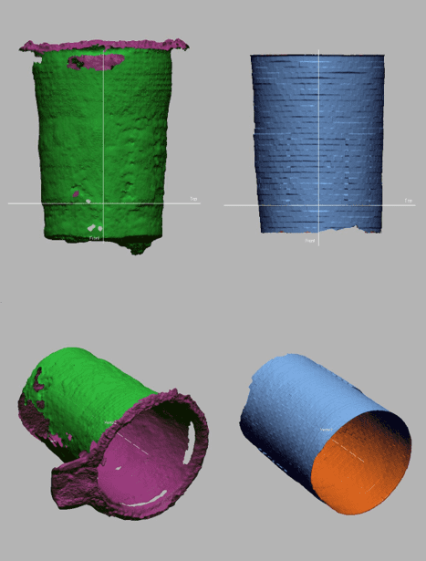 Измерение раскаленного тигля лазерным 3D-сканером FARO Focus для определения его технического состояния
