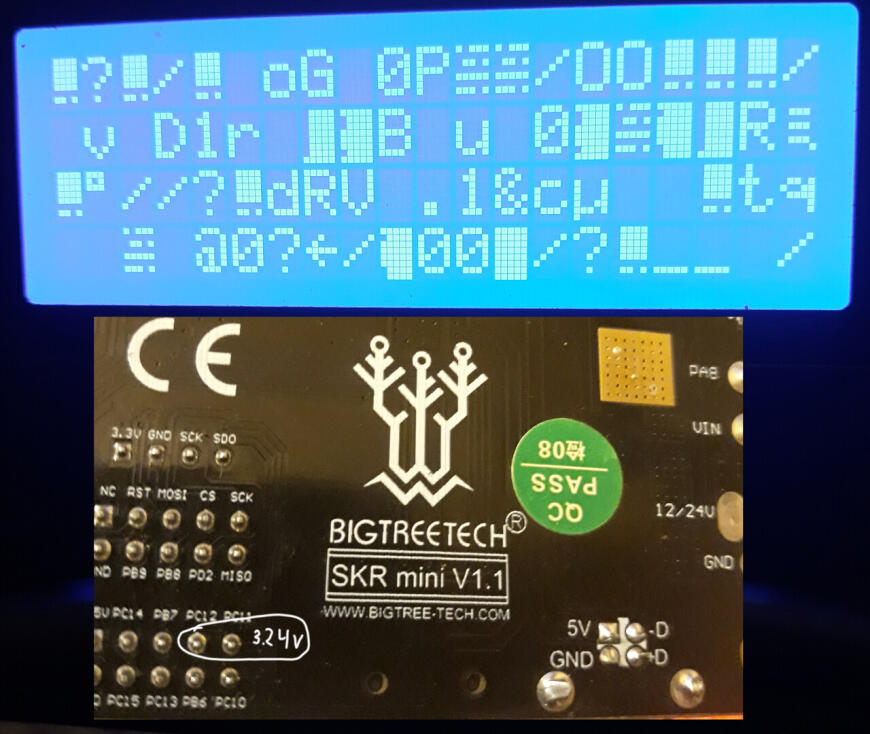 BTT 1.1 + LCD2004 Белиберда на экране.