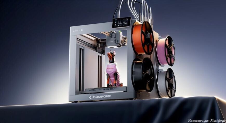 Компания Flashforge представила 3D-принтер Creator 5 c тулченджером Компания Flashforge представила 3D-принтер Creator 5 c тулченджером