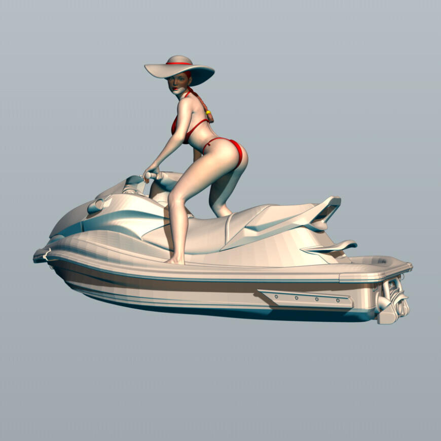 Девушка на гидроцикле. Девушка на гидроцикле.