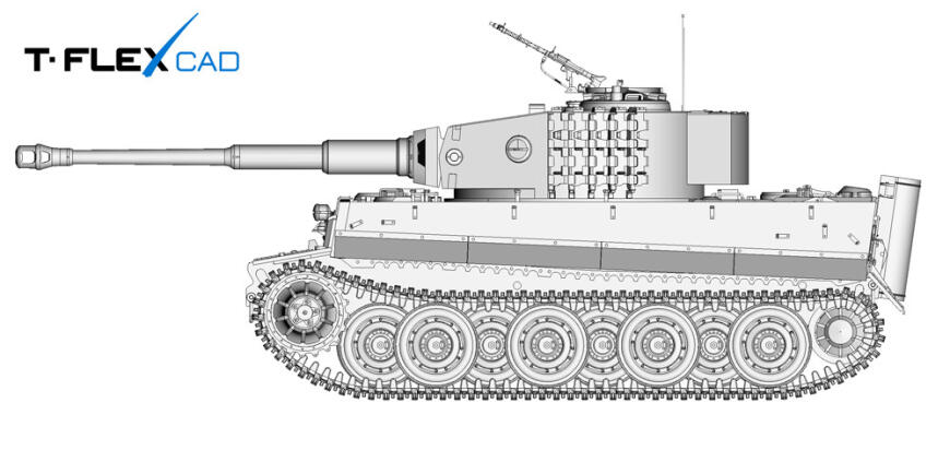 Модель танка Tiger Ausf. E в масштабе 1:16