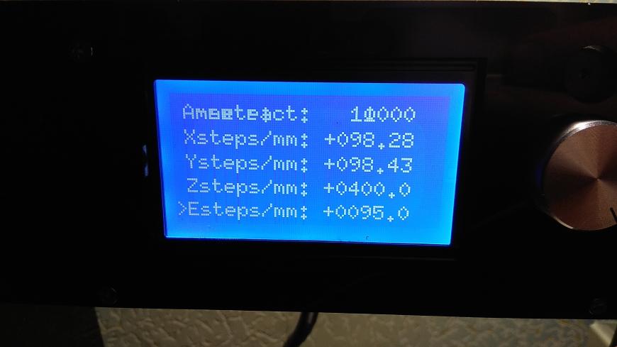 помогите разобраться с настройкой шагов на мм. Anet A6