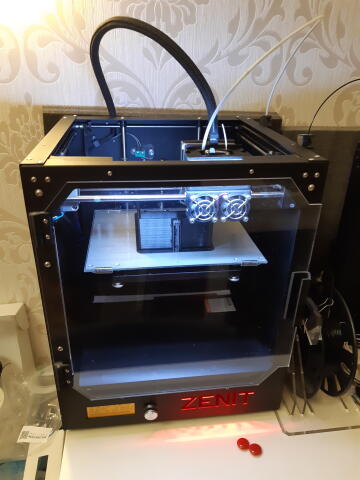 3D-принтер с двумя экструдерами ZENIT DUO SWITCH + катушки ABS+HIPS и PLA+PVA