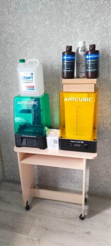 Anycubic M3 + Anycubic Wash&Cure(расширенная комплектация) + 2фильтра(с запасными 4шт) + смола(3шт) + спирт 5л(новый)