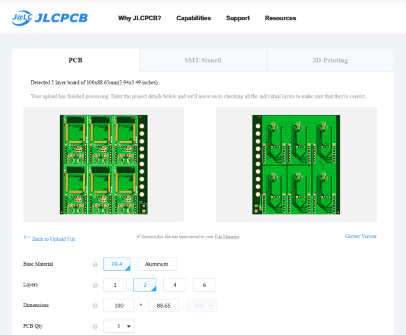 Помощь в заказе печатной платы на JLCPCB/