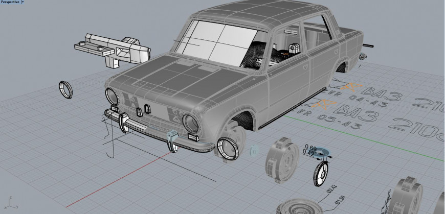 Создание масштабной модели ВАЗ 2102