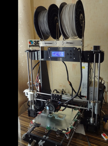 Держатель двух катушек филамента для 3D принтера Prusa i3
