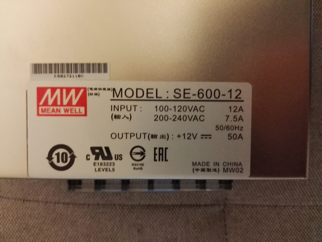 Блок питания MW SE-600-12