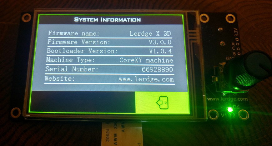 Комплект Lerdge-X + 4xLV8729 + WiFi + extUSB + 3.5 TFT тач экран