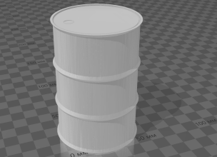 Бочка 200л в масштабе 1/10