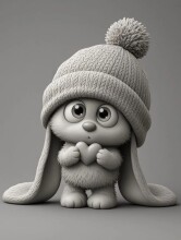 Зайчик в шапке