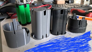 Корпус аккумулятора шуруповёрта 16,8в тип B, верхняя и нижняя часть