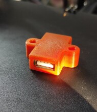 Корпус-крепление для USB-F разъема (Гнездо на кабель)