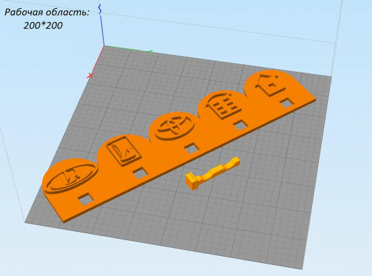 Вешалка для ключей 3d модель